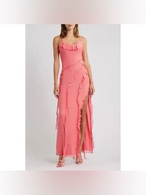 NWOT PRINCESS POLLY 
Valerian Ruffle Mesh Gown